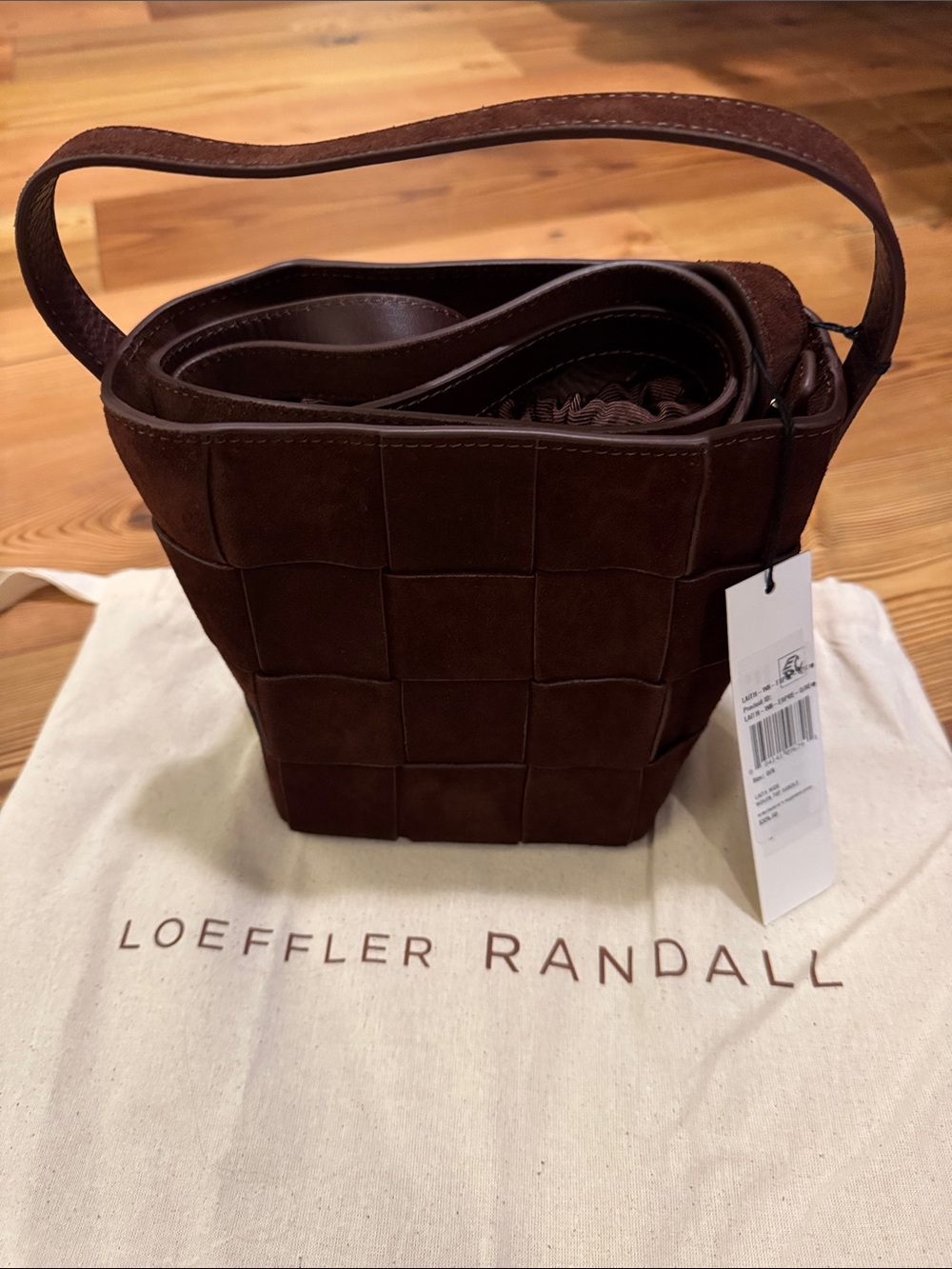 Loeffler Randall Laith Wide Woven Top Handle bag